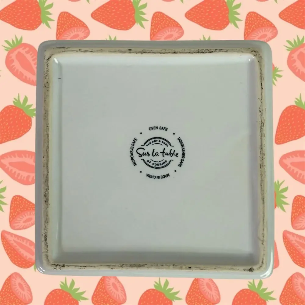 Sur la Table White Ceramic Decorative Berry Basket Bowl 5.5